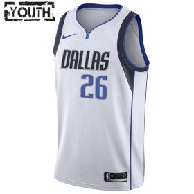NBA Børn Trøje Dallas Mavericks Spencer Dinwiddie 26 2022-23 Nike Association Edition Hvid Swingman